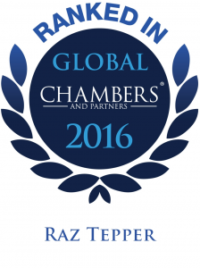 Logo of Chambers and Partners ranking guide TOP RANKED for 2016