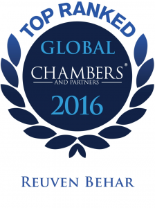 Logo of Chambers and Partners ranking guide TOP RANKED for 2016